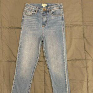 GB Juniors Skinny jeans light wash with distressed hem
